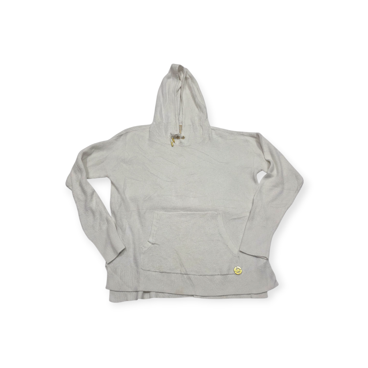 Sueter Con Gorro Michael Kors Mediana M Blanco Con Dorado