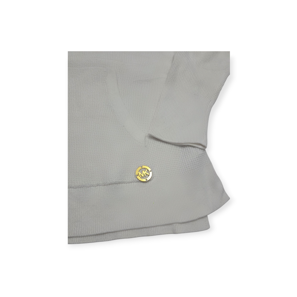 Sueter Con Gorro Michael Kors Mediana M Blanco Con Dorado