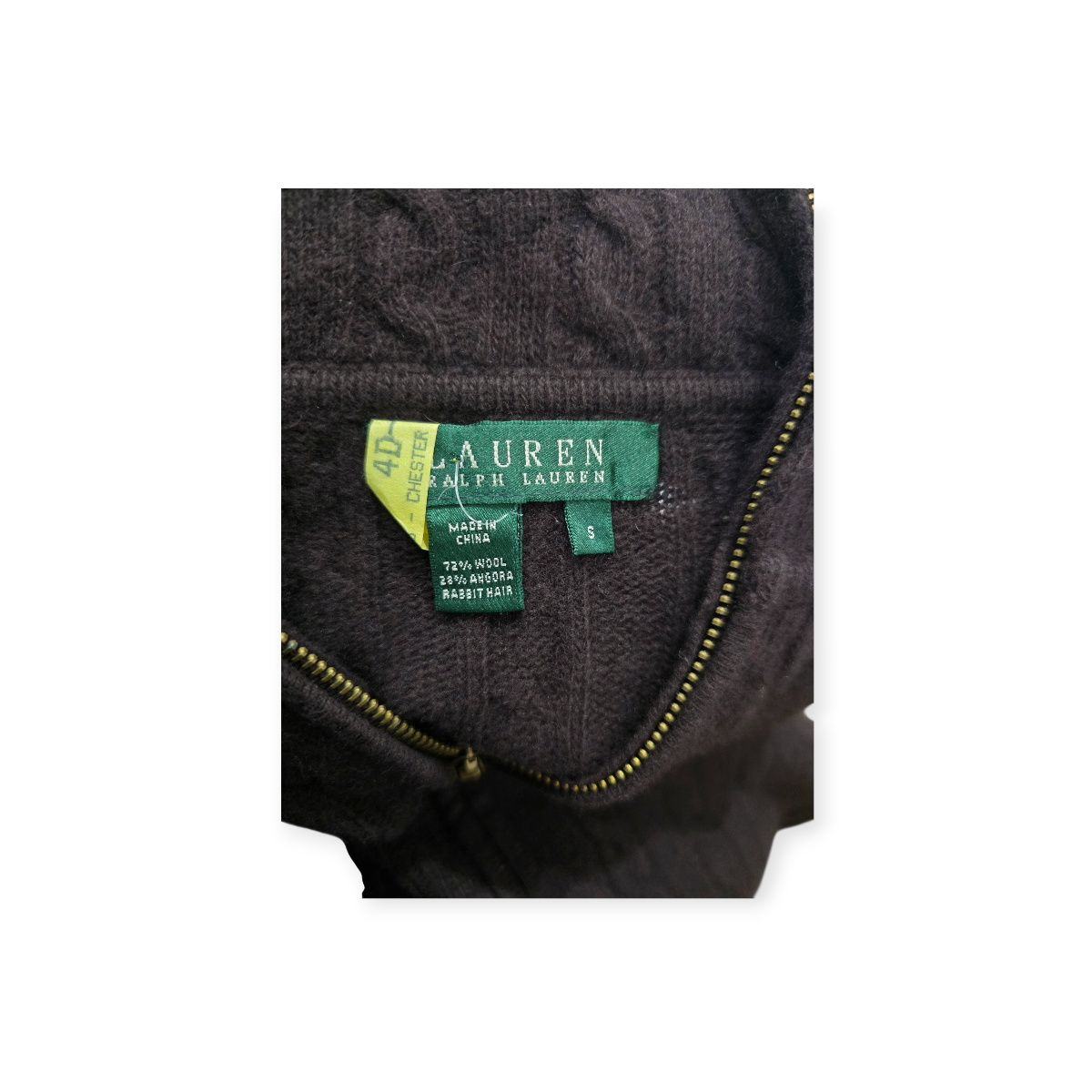 Sueter Ralph Lauren De Lana Con Angora De Mujer Color Cafe