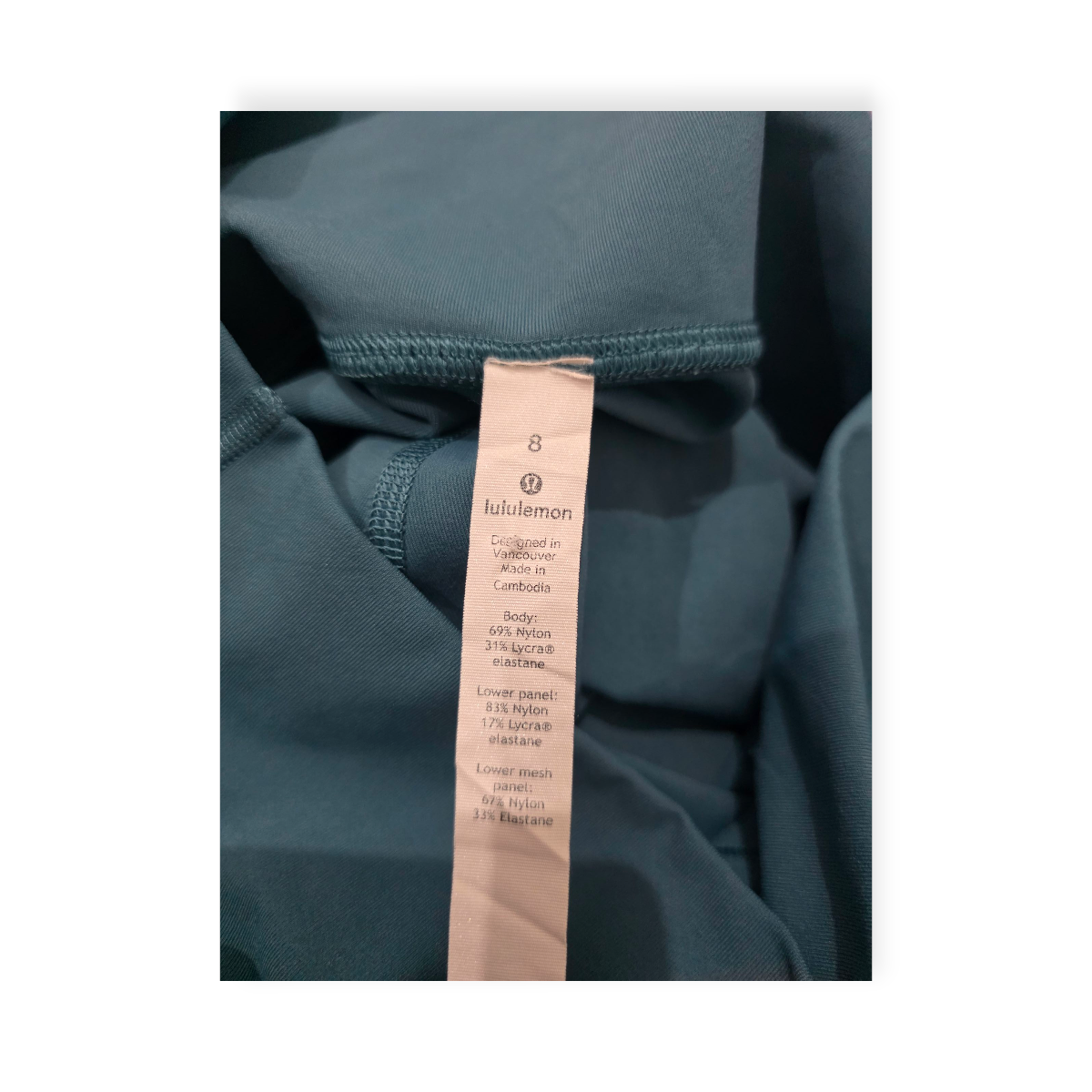 Legging Lululemon Wunderunderhigh-risetight 7/8 Talla 8 Azul