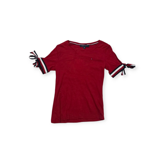 Playera Tommy Hilfiger Xchico Xs Manga Corta Color Rojo