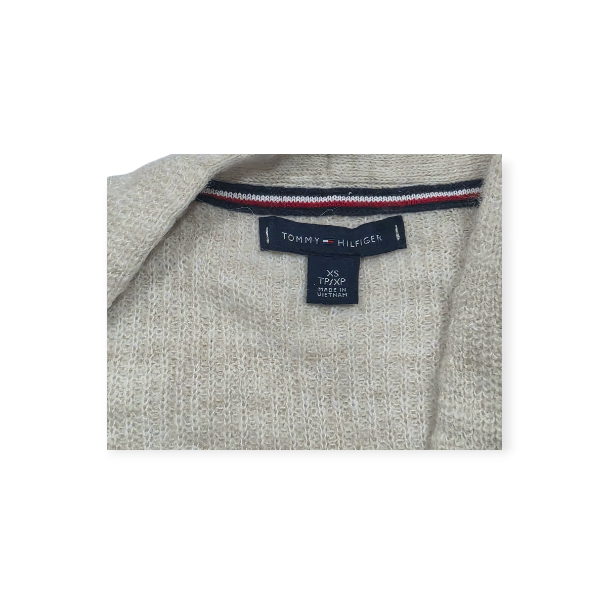 Cardigan Tommy Hilfiger Xs Color Crema De Mujer
