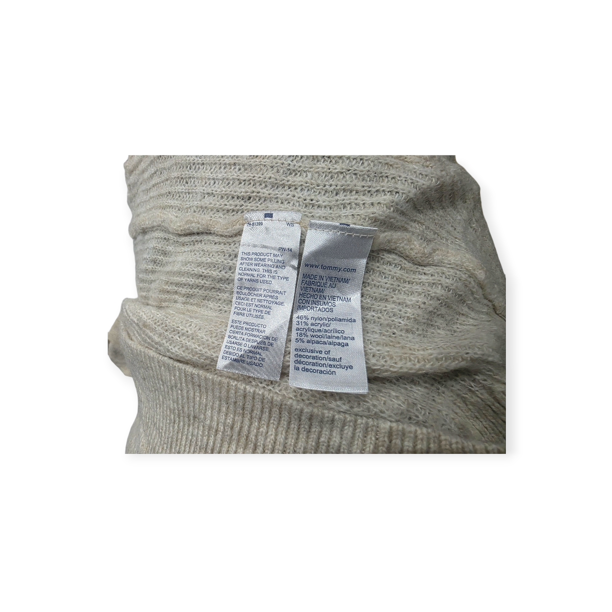 Cardigan Tommy Hilfiger Xs Color Crema De Mujer