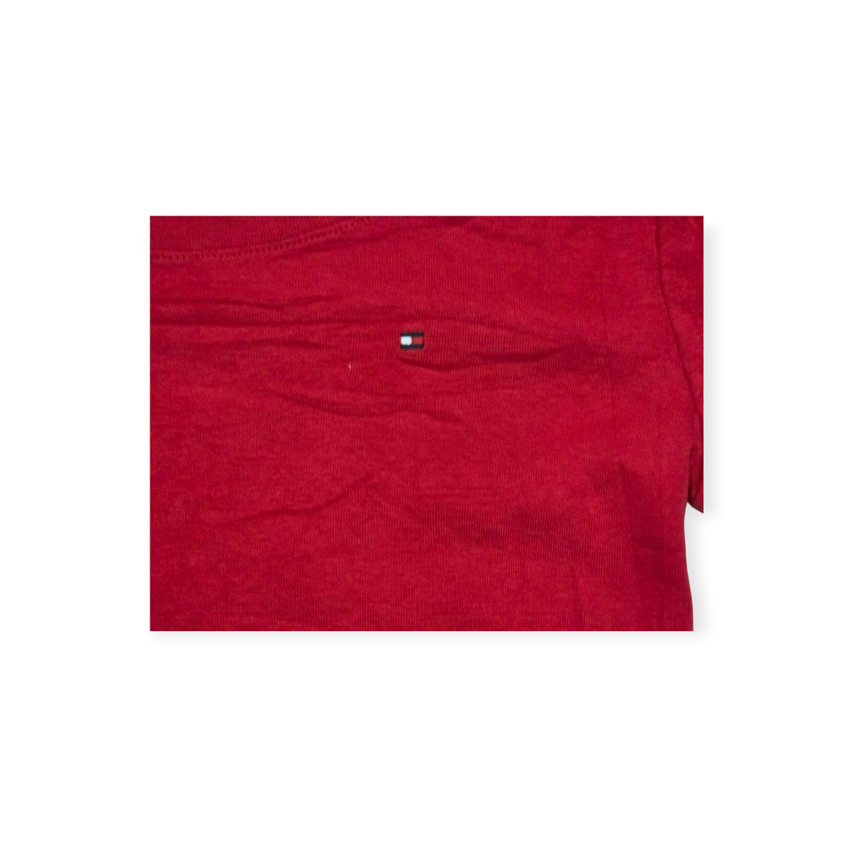 Playera Tommy Hilfiger Xchico Xs Manga Corta Color Rojo