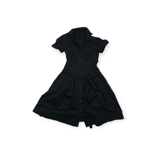 Vestido Brooks Brothers Talla 2 Color Negro Camisero