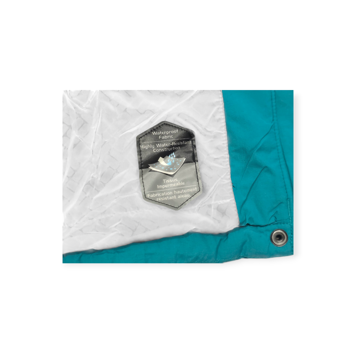 Chamarra Impermeable Columbia Chico S Azul De Mujer