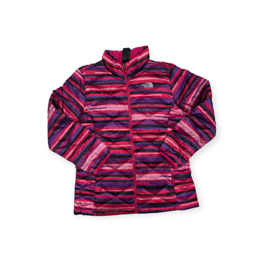 Chamarra The North Face 550 Xl Adolescente Rosa Con Negro