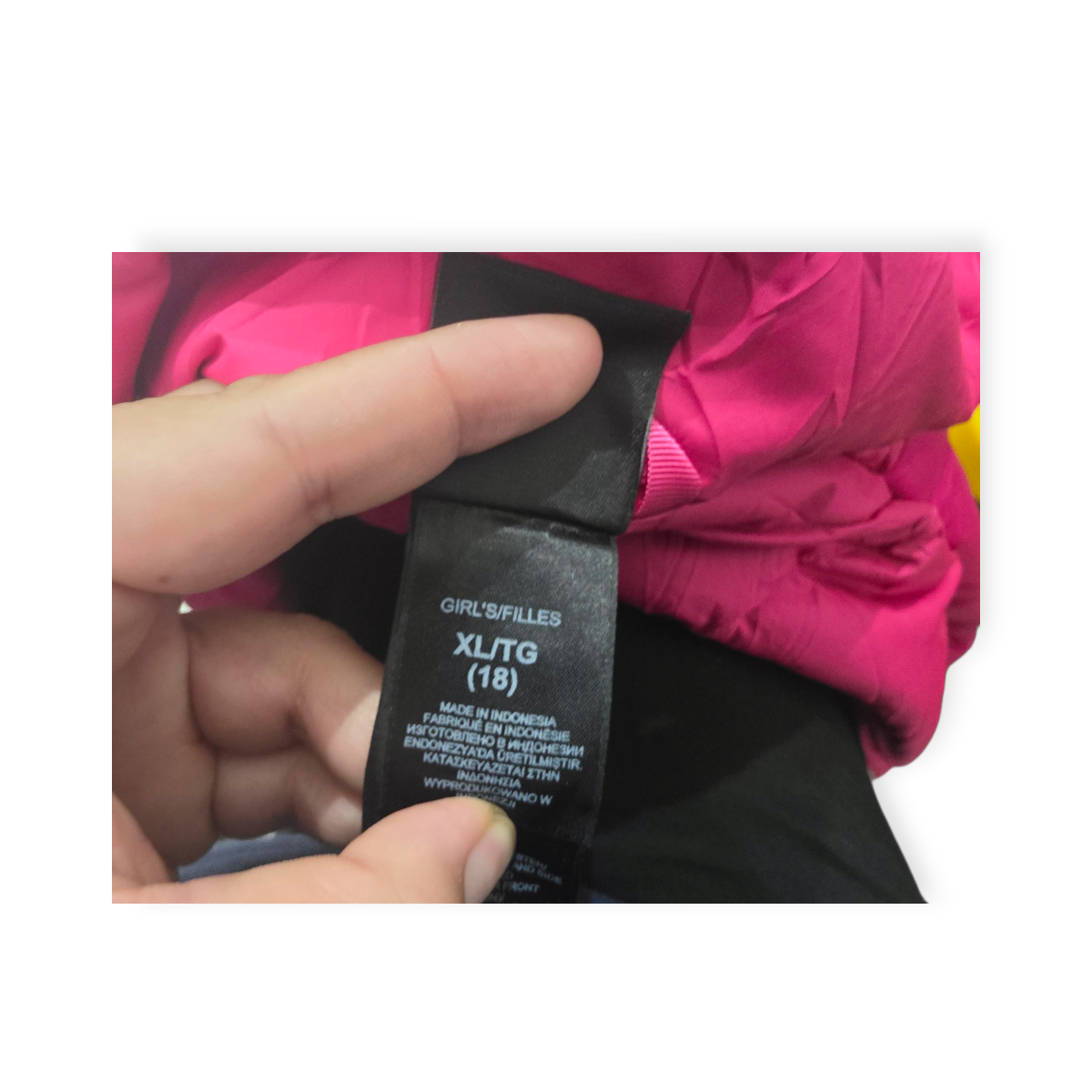 Chamarra The North Face 550 Xl Adolescente Rosa Con Negro