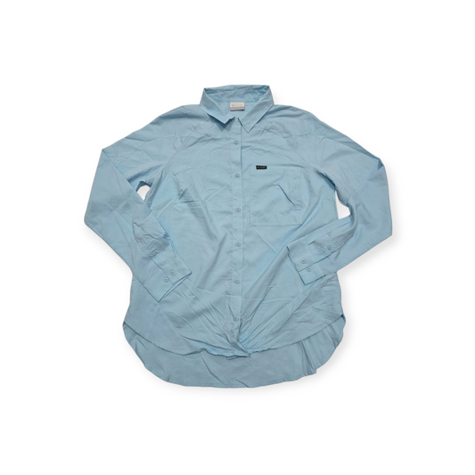 Camisa Columbia De Mujer Mediana M Azul Claro Manga Larga