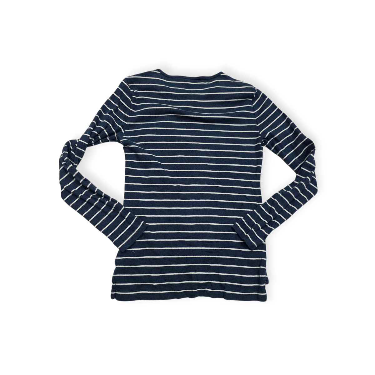 Playera Ralph Lauren Mediana M Azul Acero Con Lineas