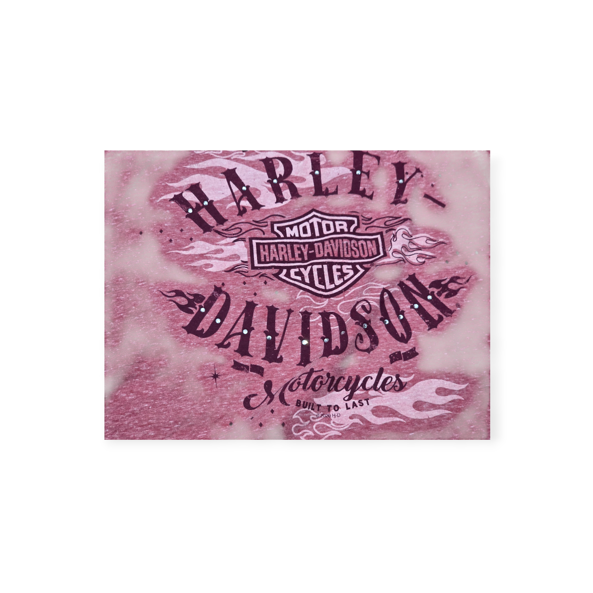 Playera Harley Davidson Grande L Coral Oscuro De Mujer - L - Rojo