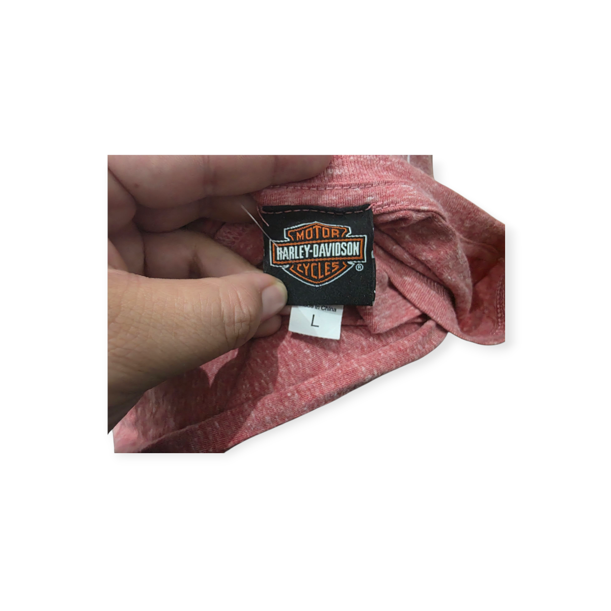 Playera Harley Davidson Grande L Coral Oscuro De Mujer - L - Rojo