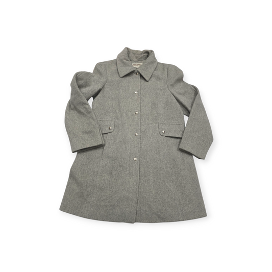 Abrigo Michael Kors De Lana Talla 12 Gris Claro De Mujer