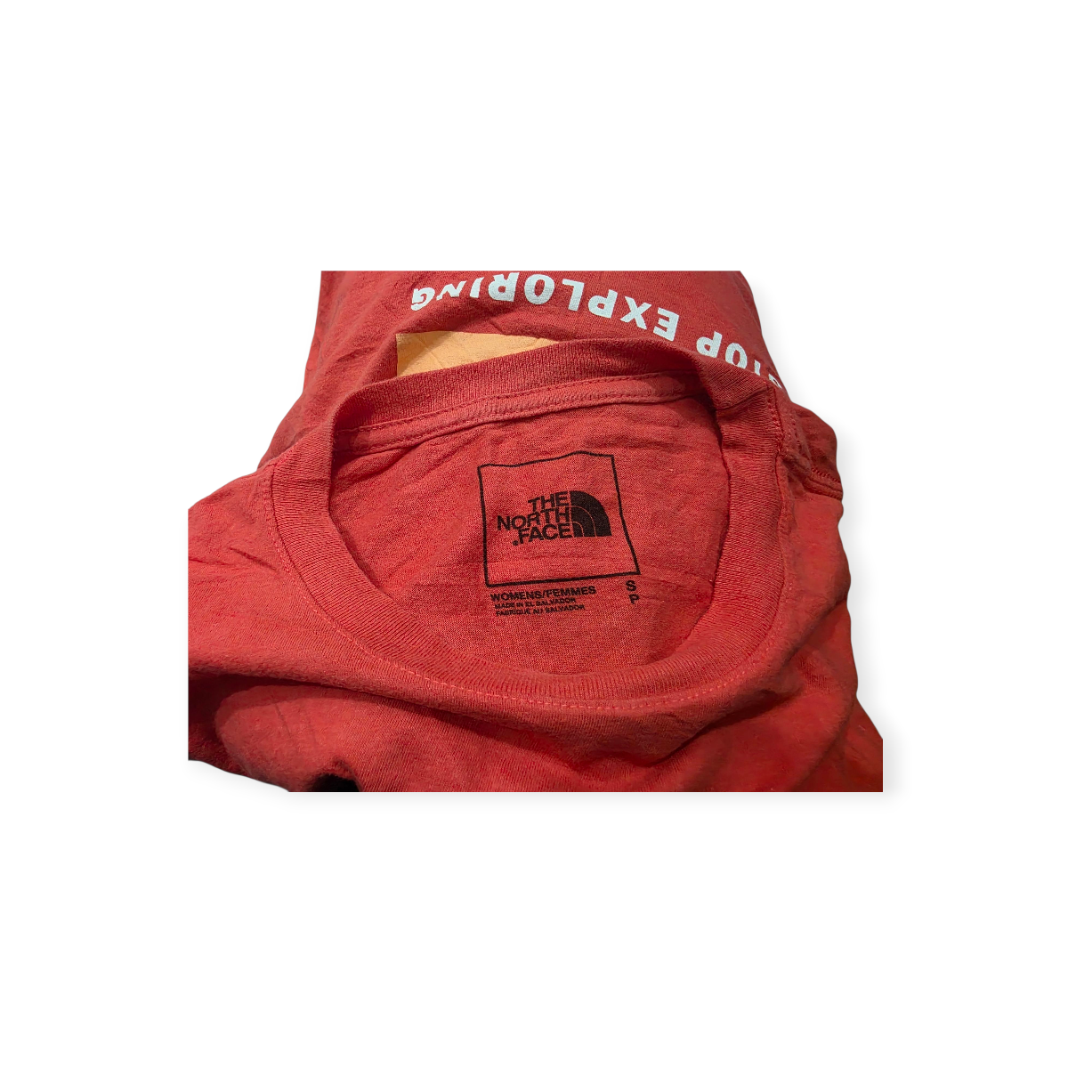 Playera The North Face Manga Corta Chico S Naranja De Mujer