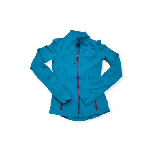 Chamarra Ligera Lululemon Azul Con Rosa Talla 4