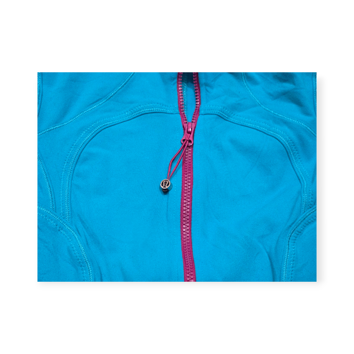 Chamarra Ligera Lululemon Azul Con Rosa Talla 4