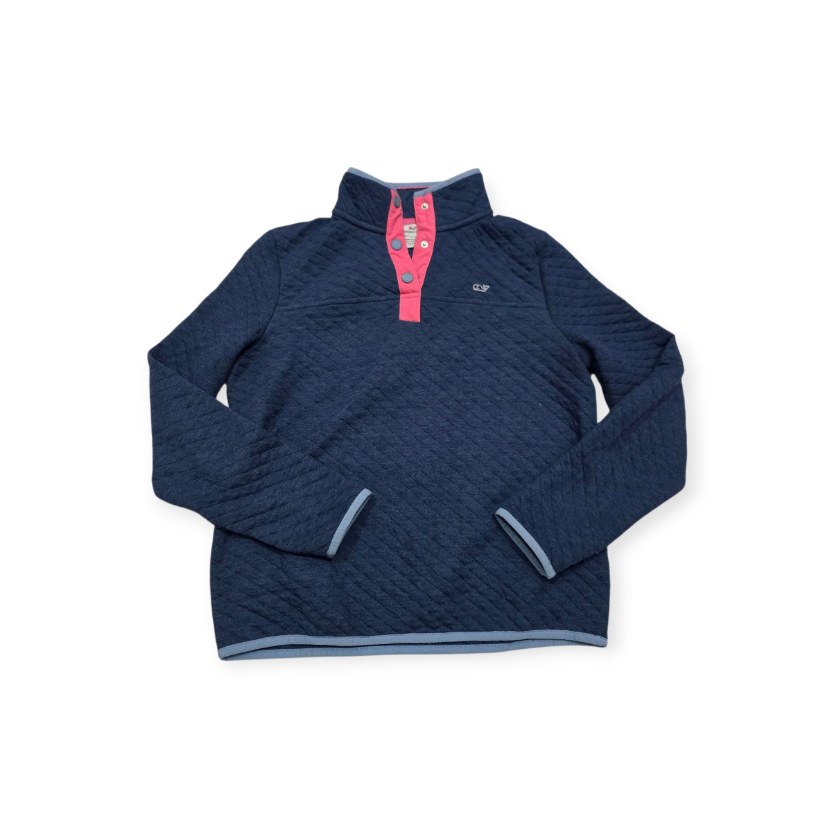 Chamarra Ligera Vineyard Vines Azul Acero Y Rosa Talla Chica