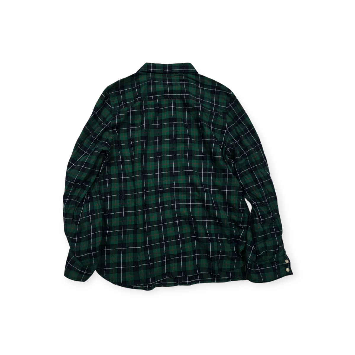 Camisa Tommy Hilfiger De Mujer Verde Con Azul Cuadros Grande