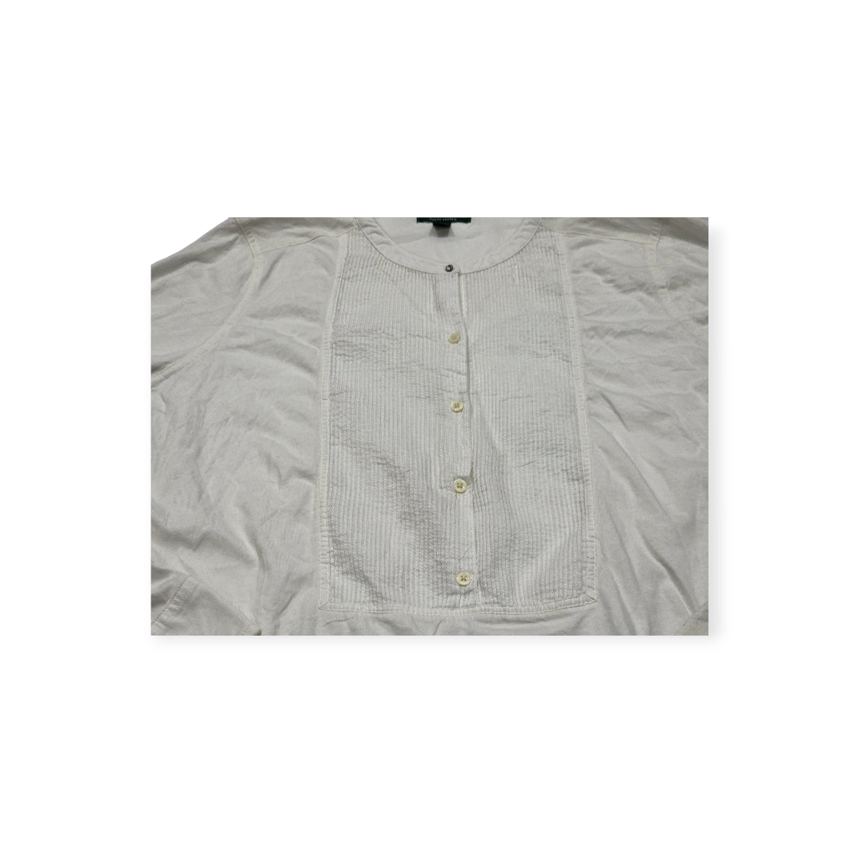 Blusa Ralph Lauren Xgrande Xl Blanca De Mujer