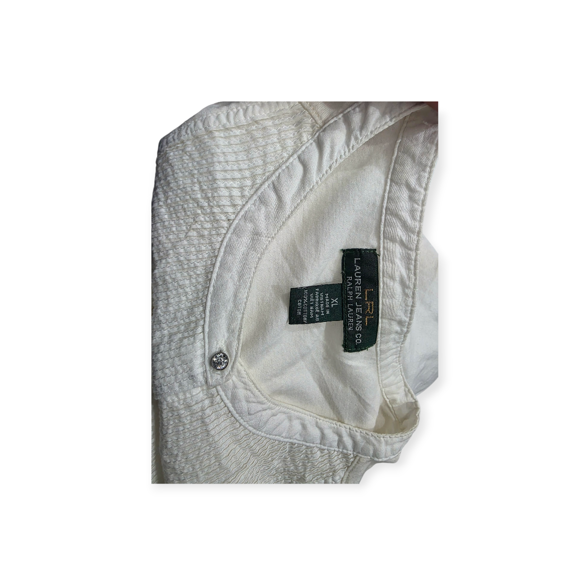 Blusa Ralph Lauren Xgrande Xl Blanca De Mujer