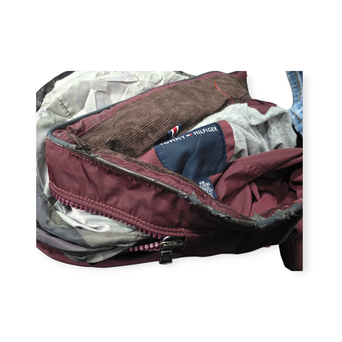 Chamarra Tommy Hilfiger Xxl Color Vino