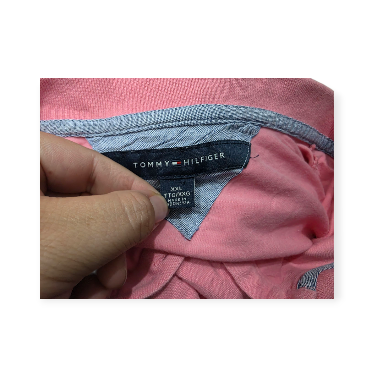 Playera Tommy Hilfiger Extra Extra Grande Rosa Manga Corta