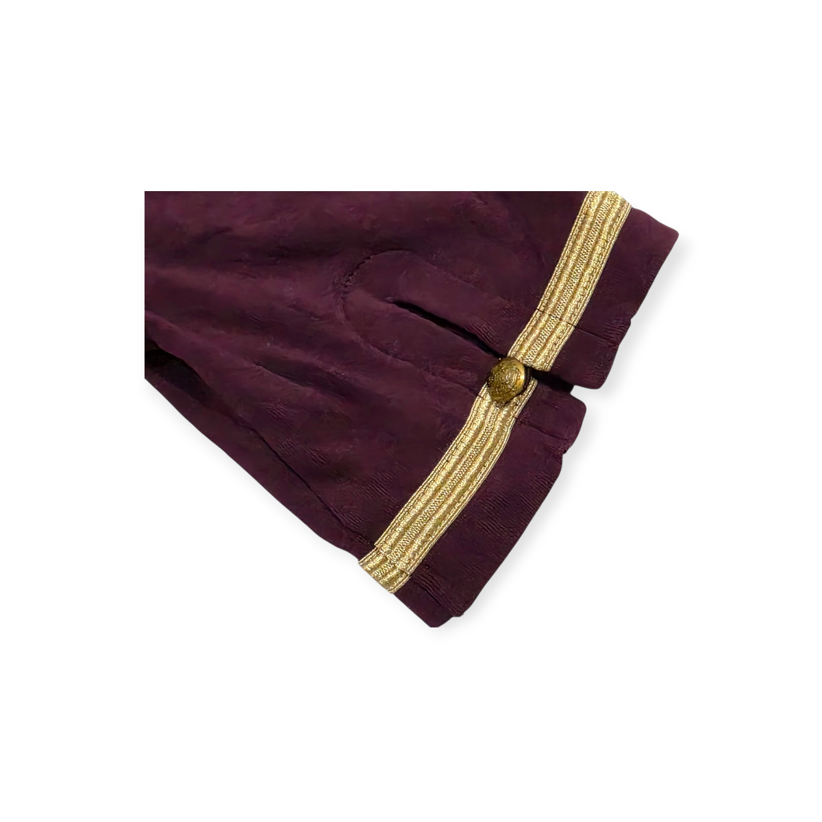 Blusa Ralph Lauren Chico S Color Vino Con Dorado