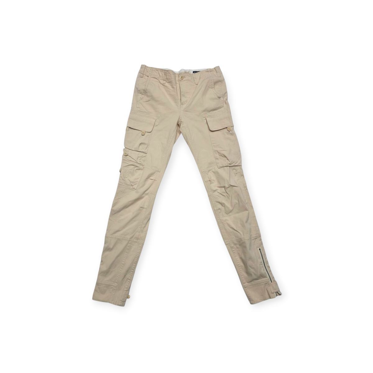 Pantalon Ralph Lauren Sport Cargo Skinny Color Crema Talla 6