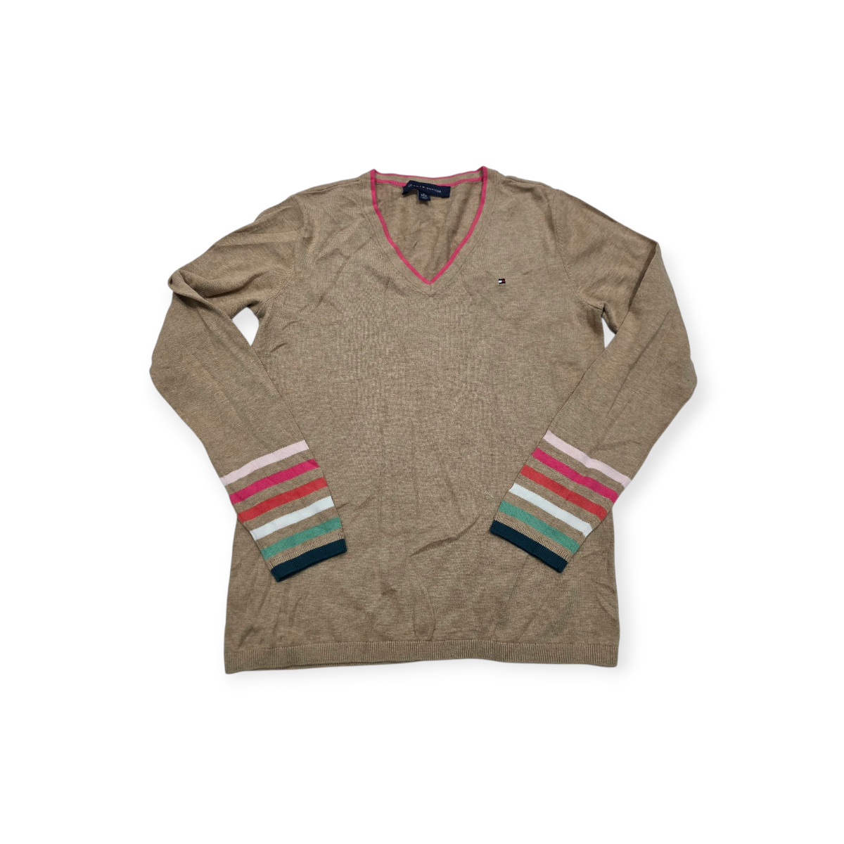Sueter Tommy Hilfiger Cafe Con Rosa Extra Chico