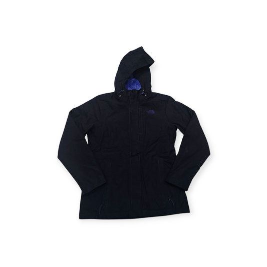 The North Face Chaqueta Impermeable Negra Forro Suave Morado