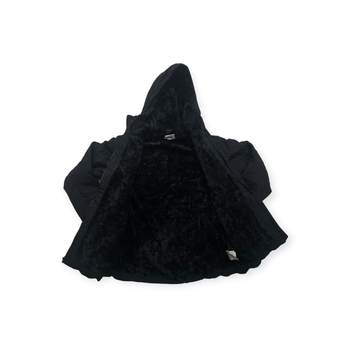 Chamarra Columbia Exterior Acolchado, Interior Peluche Negro