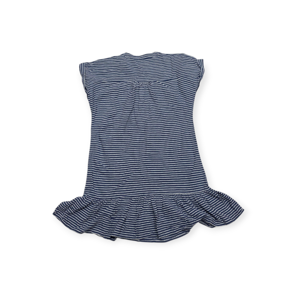 Vestido Tommy Hilfiger 10 Rayado Azul Acero Cuello Redondo