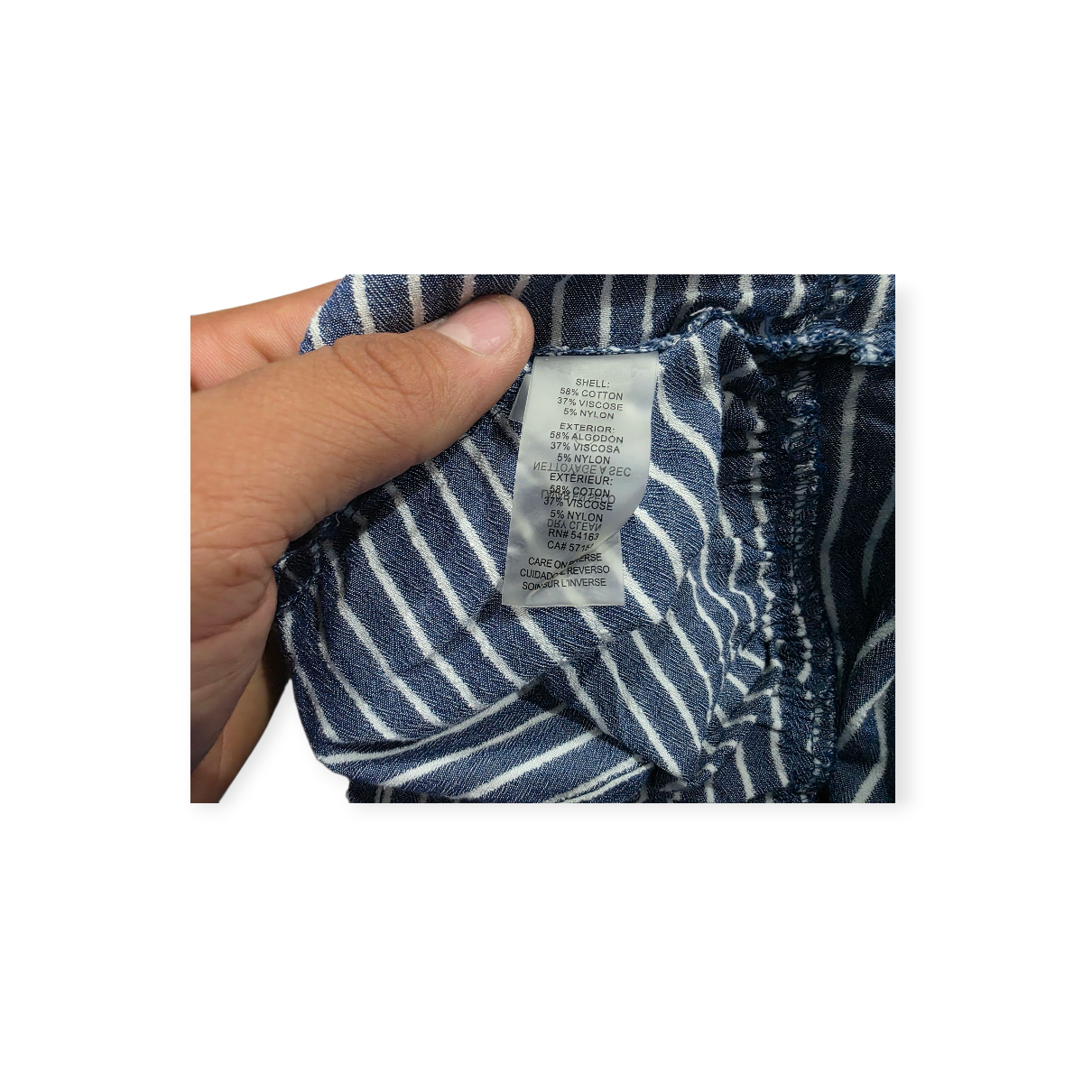 Vestido Tommy Hilfiger 10 Rayado Azul Acero Cuello Redondo