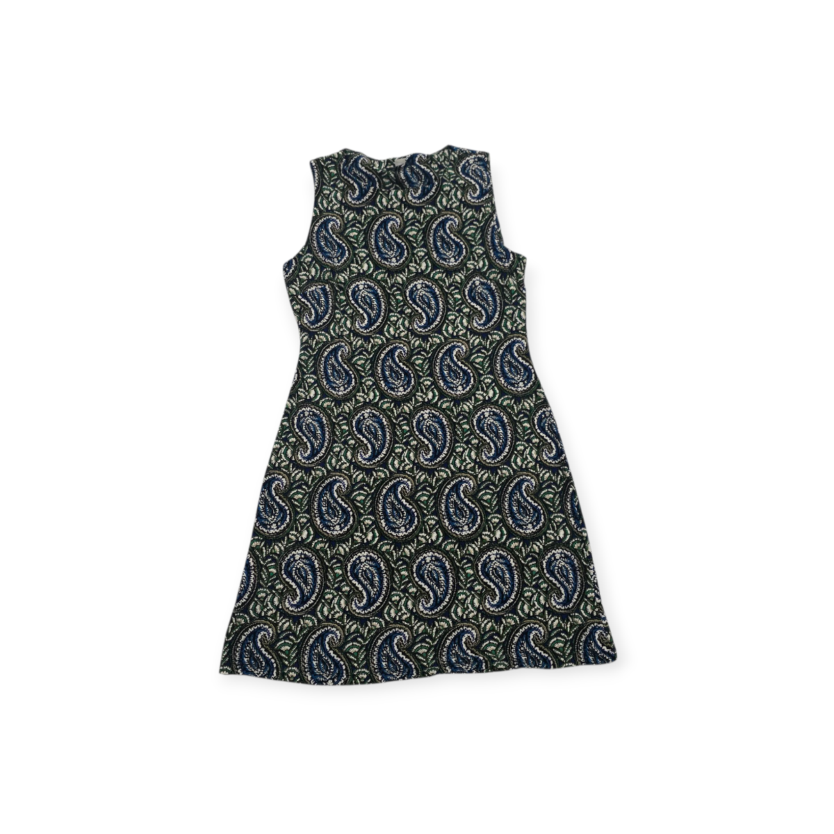 Vestido Tommy Hilfiger Talla 8 Sin Mangas Azul Con Verde