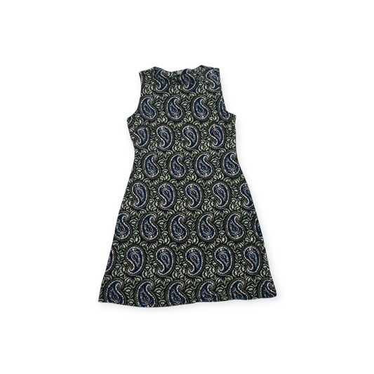 Vestido Tommy Hilfiger Talla 8 Sin Mangas Azul Con Verde