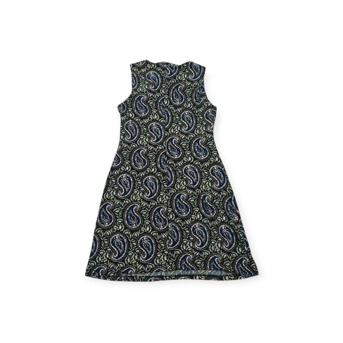 Vestido Tommy Hilfiger Talla 8 Sin Mangas Azul Con Verde