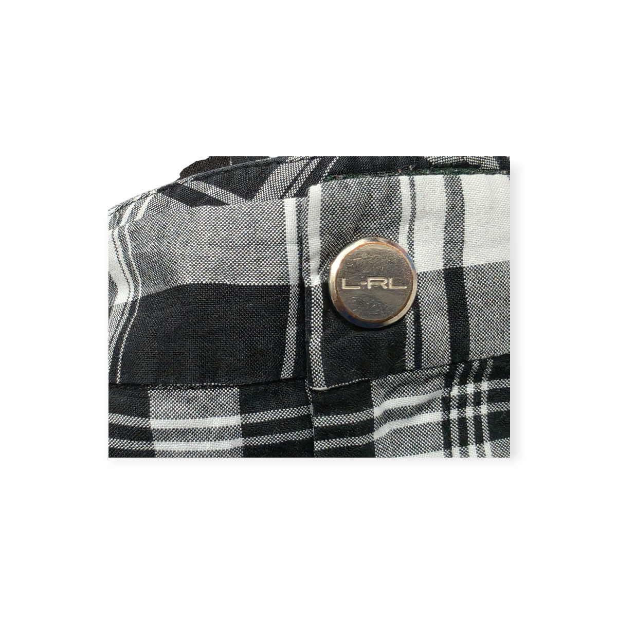 Bermuda Ralph Lauren Talla 12 Active Gris Con Negro