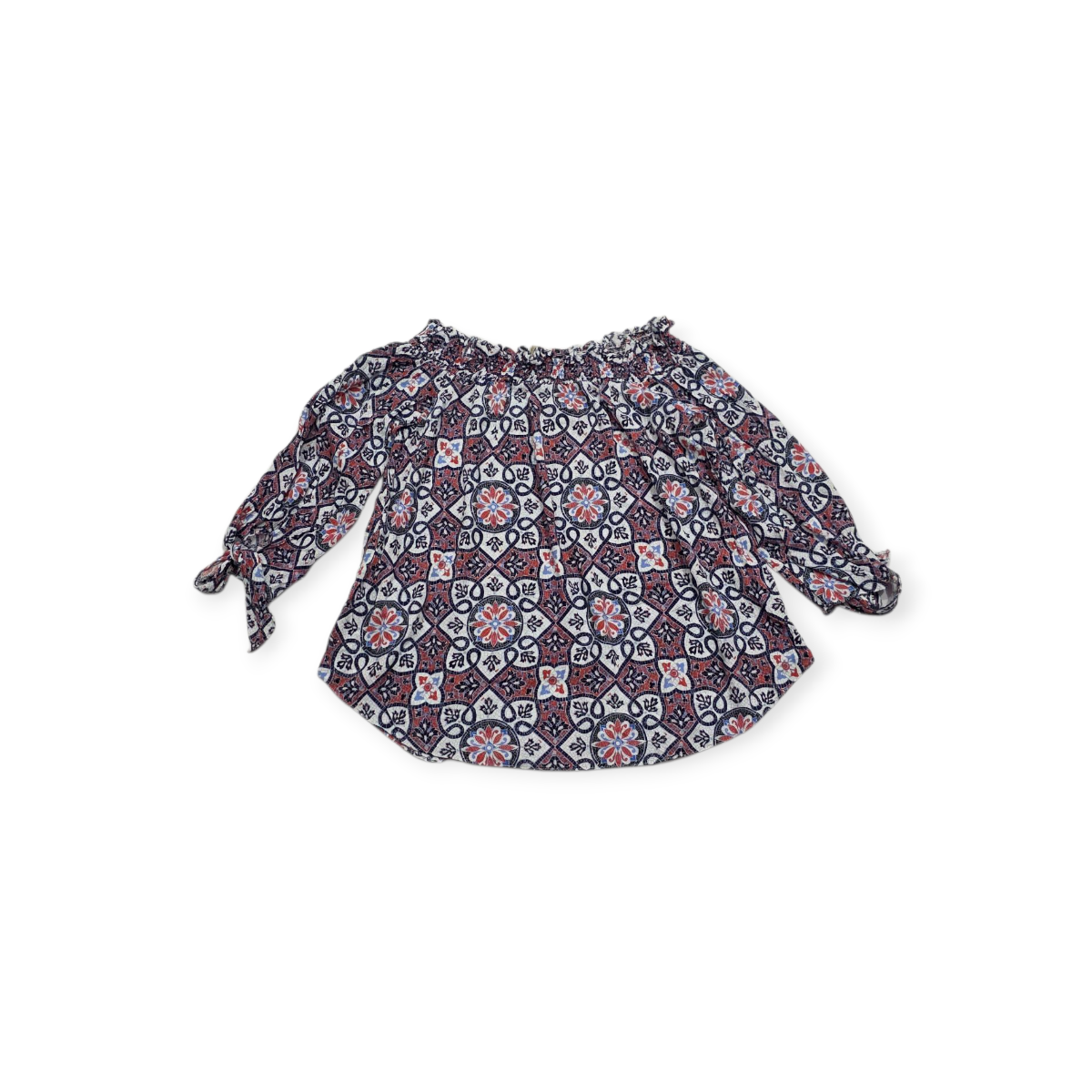 Blusa Michael Kors Xgrande Xl Azul Y Rojo Manga 3/4