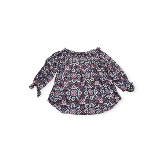 Blusa Michael Kors Xgrande Xl Azul Y Rojo Manga 3/4