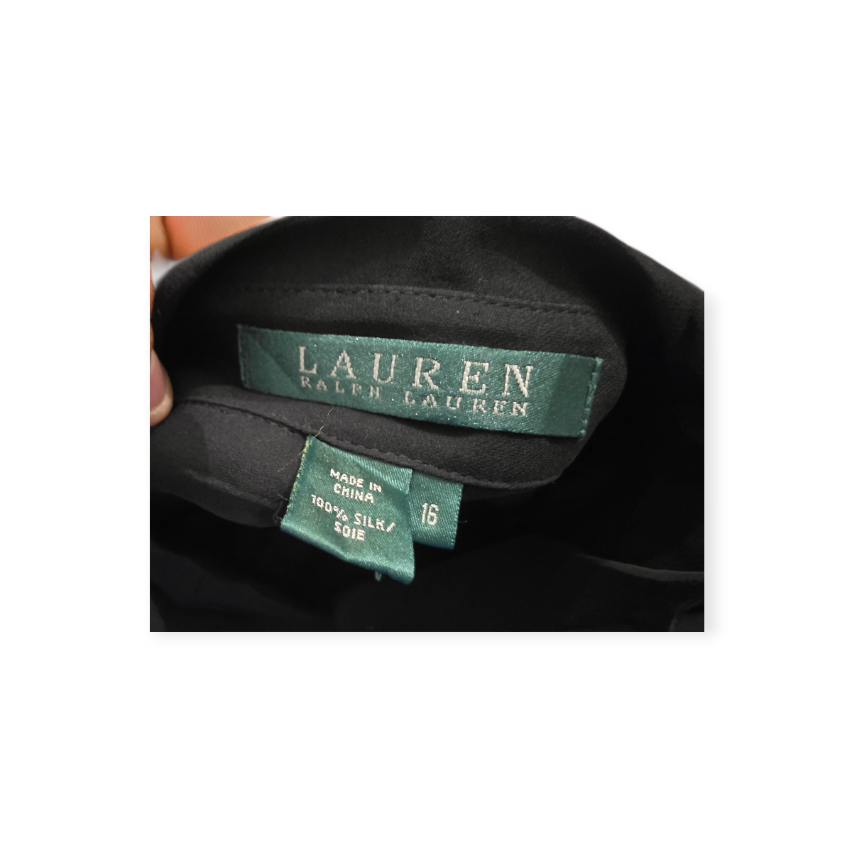 Camisa Ralph Lauren De Seda Xgrande Xl Color Negro