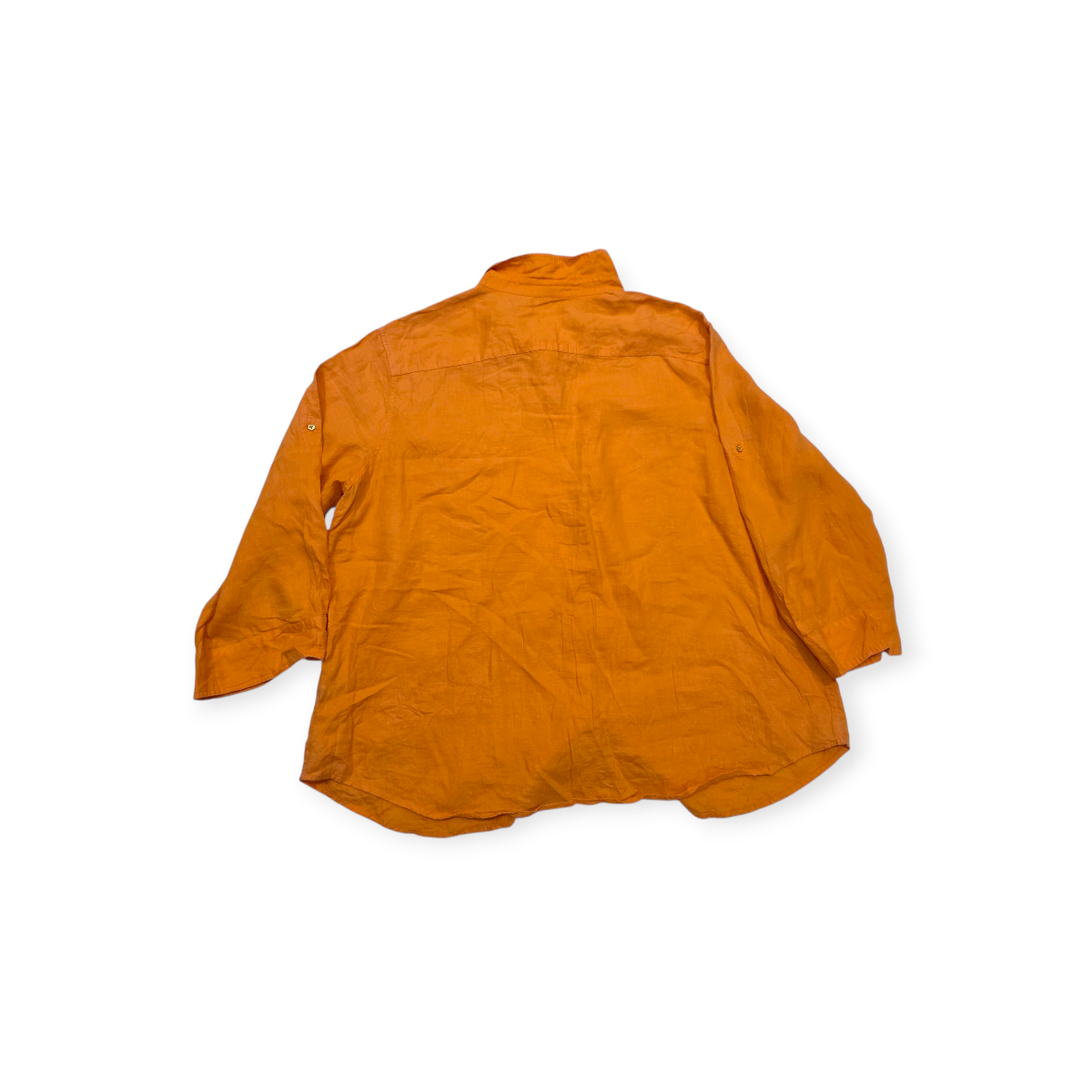 Camisa Ralph Lauren 3x Exclusive Naranja De Lino Manga 3/4