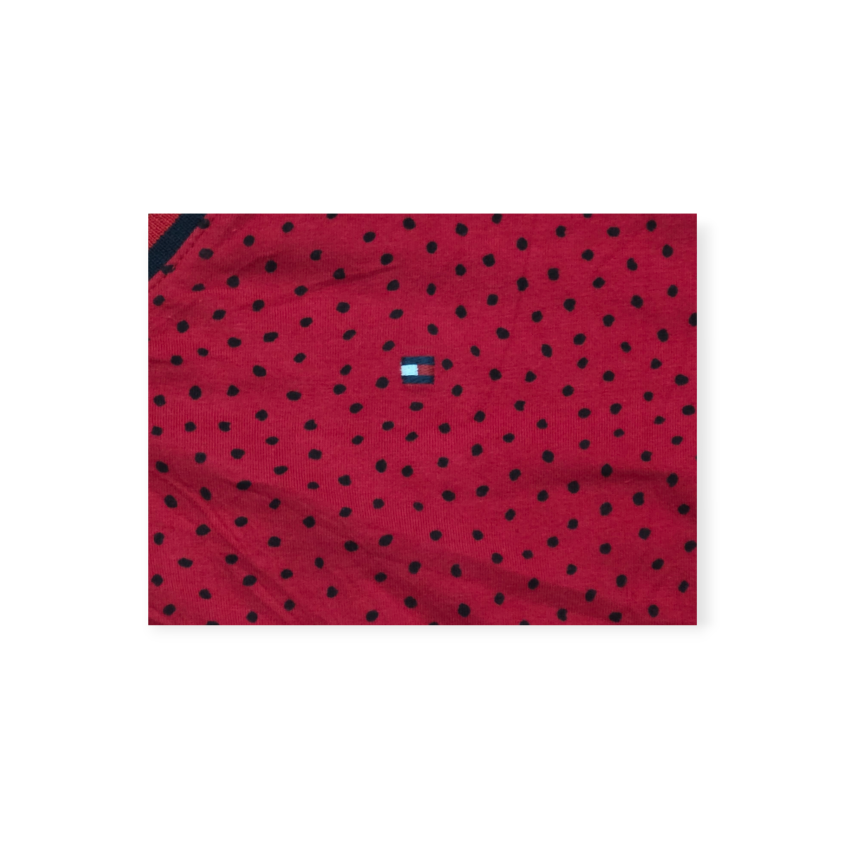 Playera Tommy Hilfiger Grande Xl Roja Lunares Manga Corta