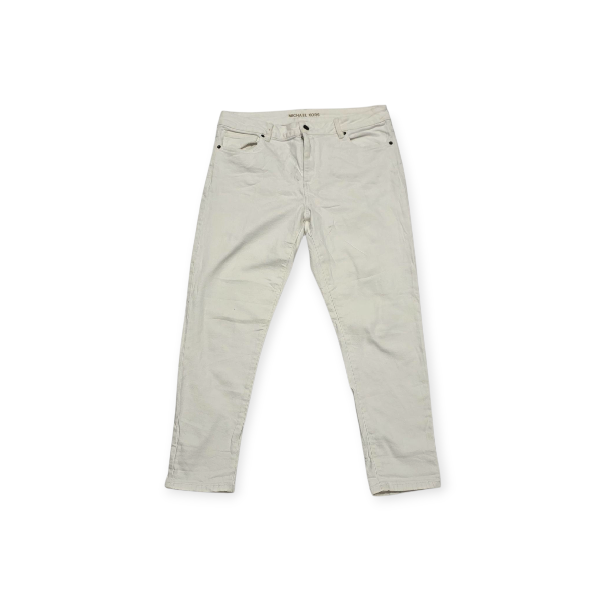 Pantalon Michael Kors De Mujer Talla 12 De Mezclilla Blanco