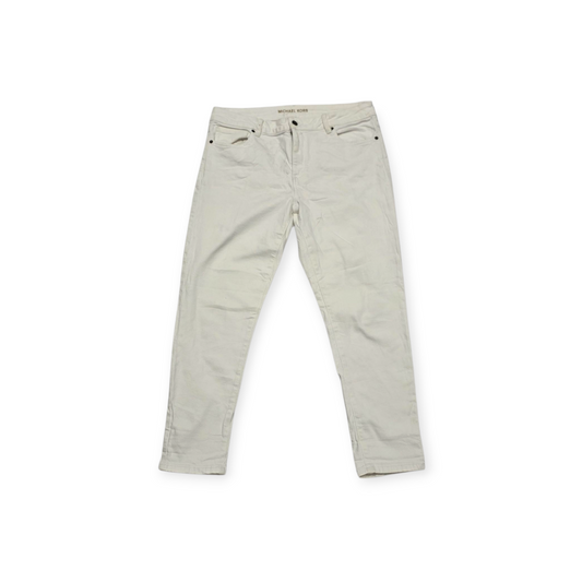 Pantalon Michael Kors De Mujer Talla 12 De Mezclilla Blanco