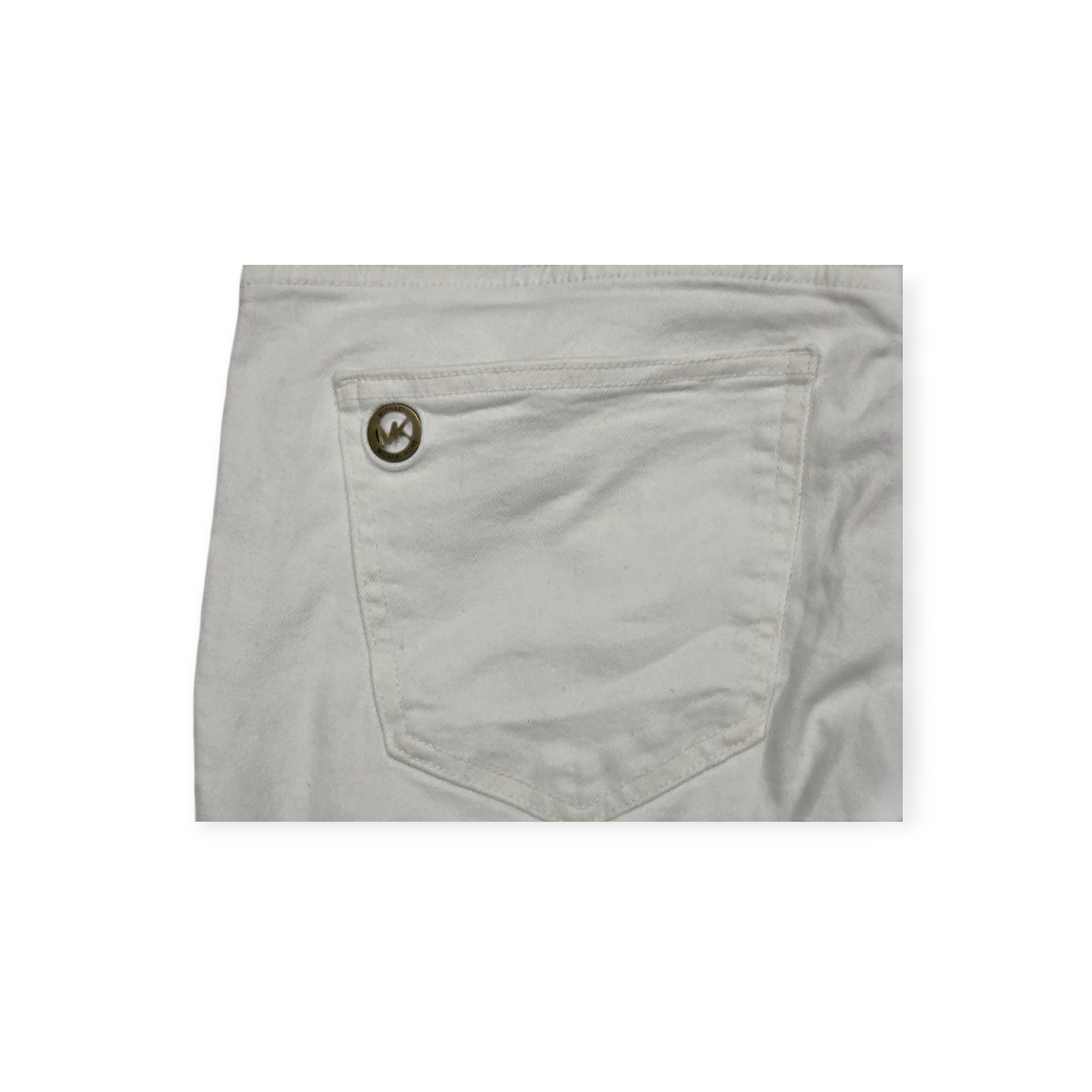 Pantalon Michael Kors De Mujer Talla 12 De Mezclilla Blanco