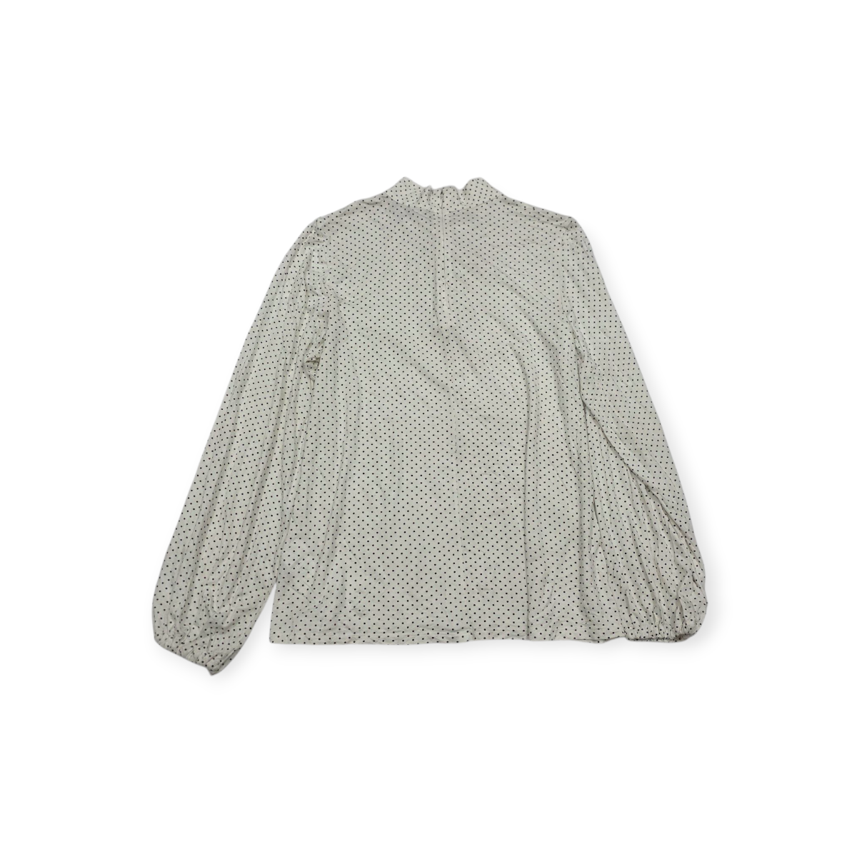 Blusa Ralph Lauren De Mujer Crema Con Lunares Manga Larga