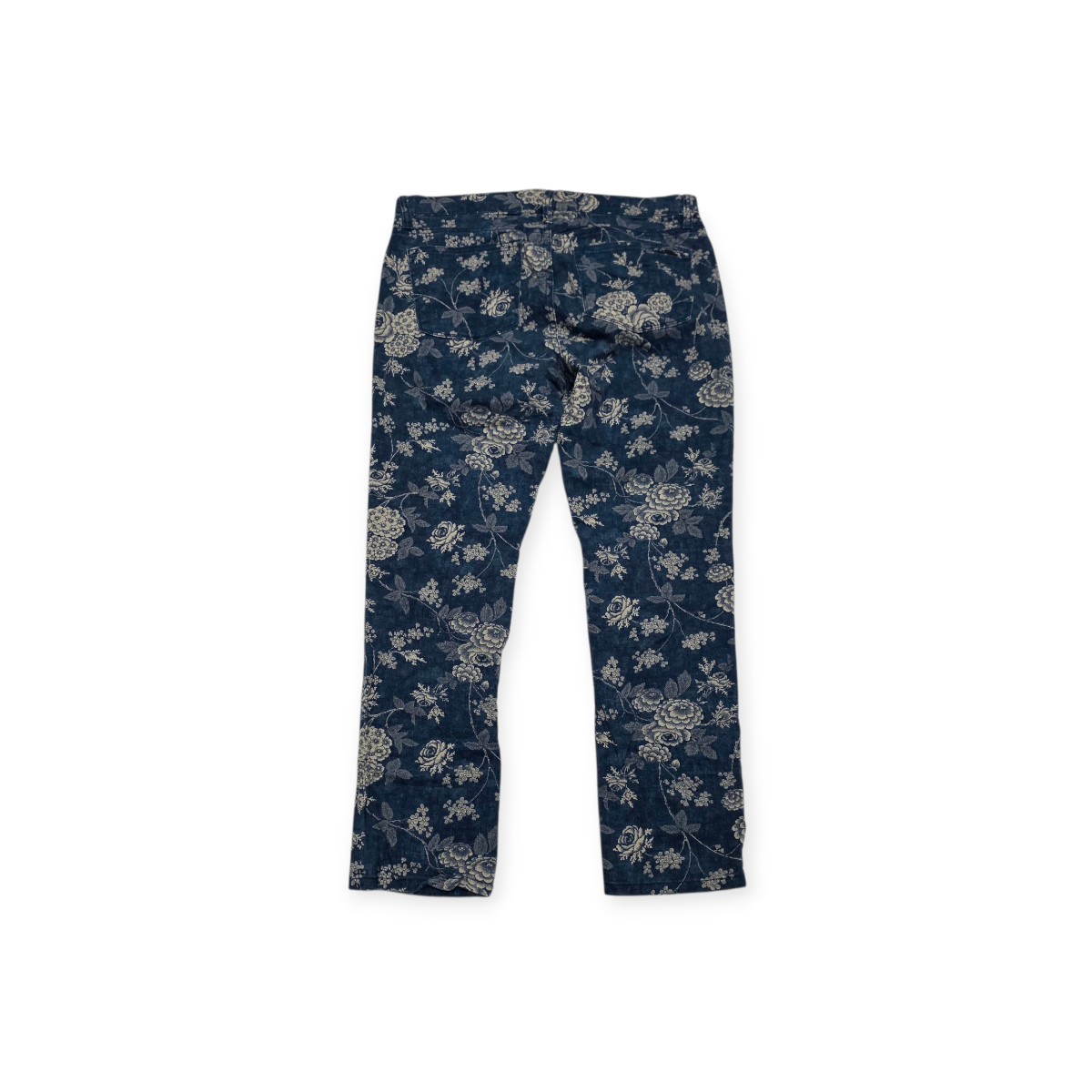 Pantalon Ralph Lauren De Mezclilla Talla 10 Floreado