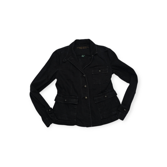 Chamarra Ralph Lauren De Mezclilla Grande L Color Negro