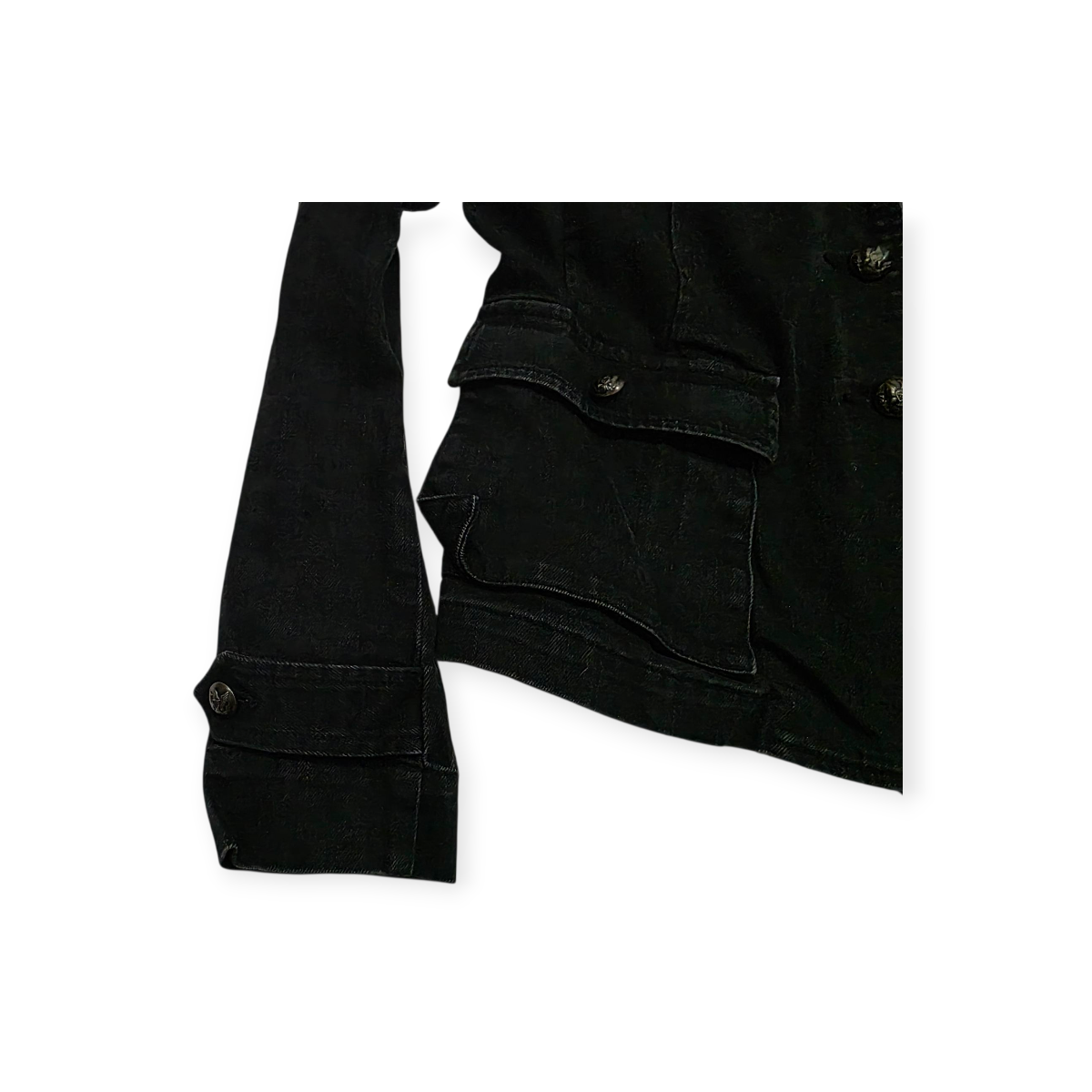 Chamarra Ralph Lauren De Mezclilla Grande L Color Negro