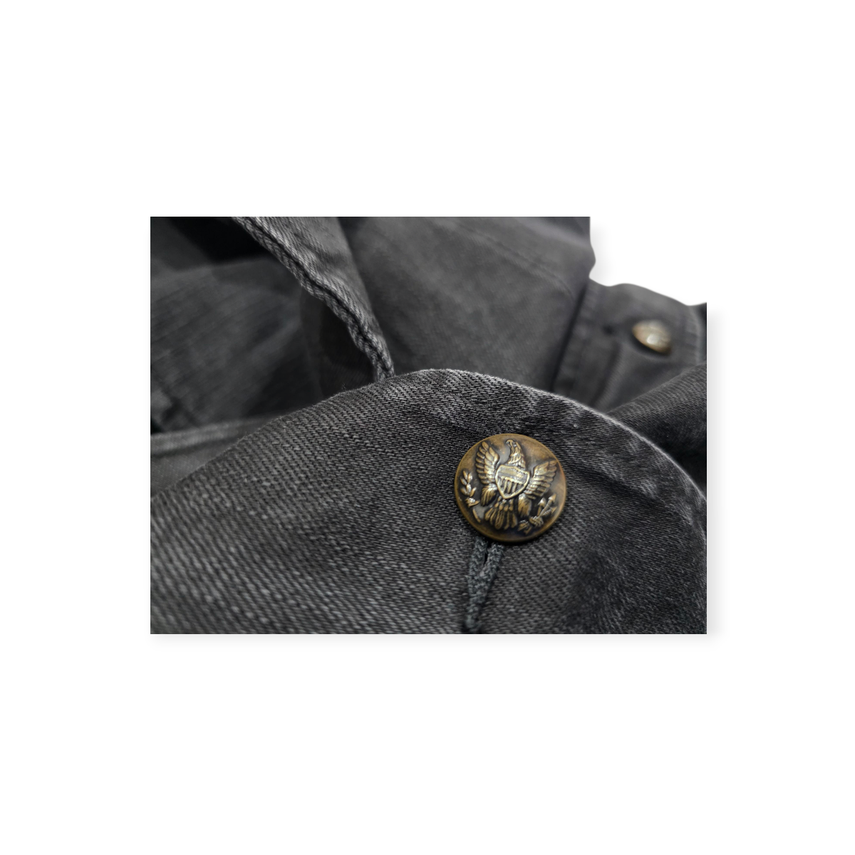 Chamarra Ralph Lauren De Mezclilla Grande L Color Negro